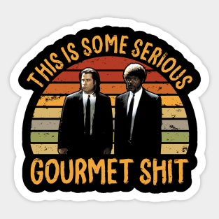 Pulp Fiction Serious Gourmet Vintage Sticker